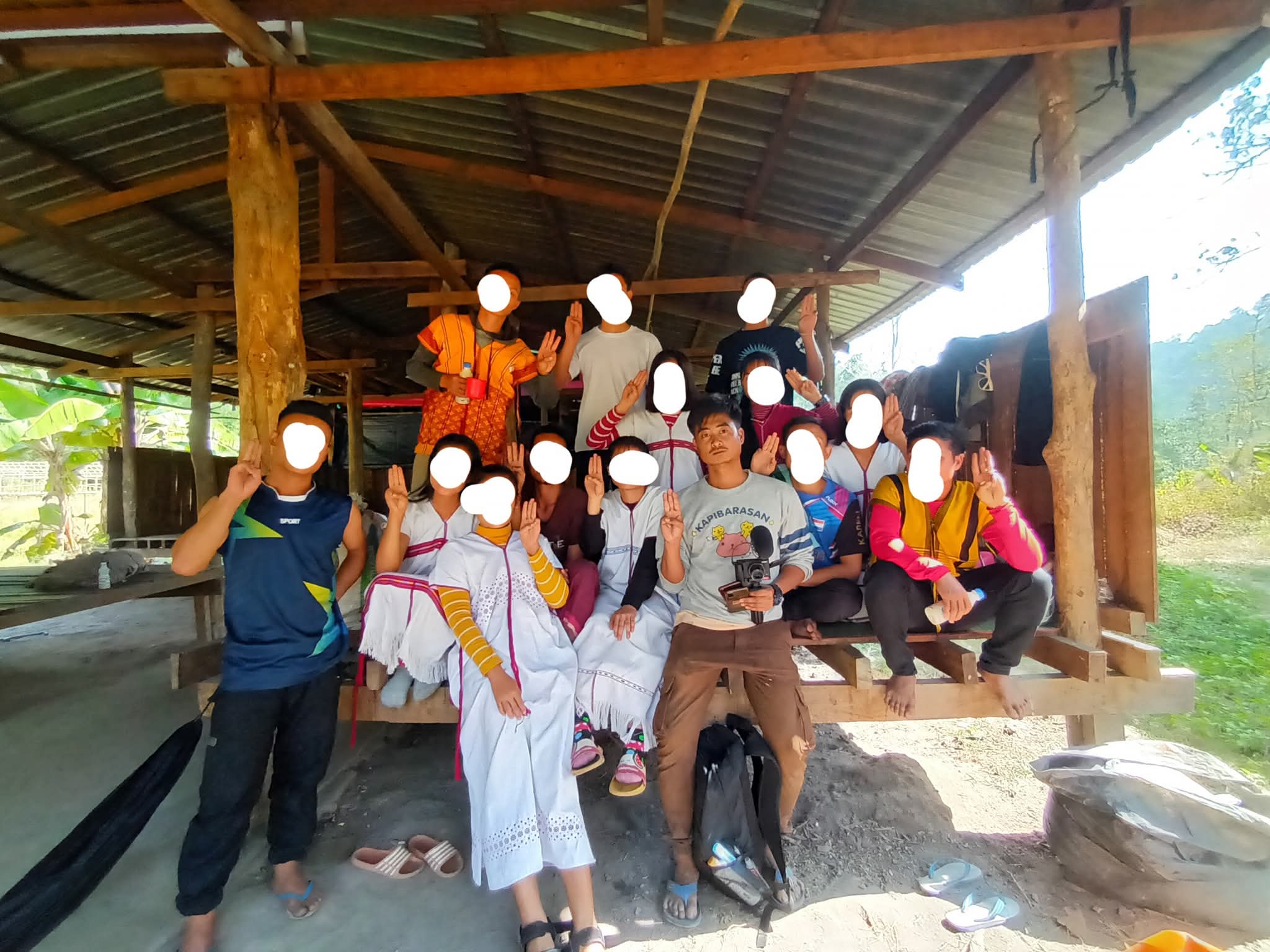 With community showing three-finger salute